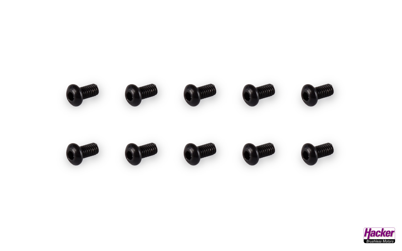Ersatzschrauben (10 Stück) M2,5X4 ISK für Rückplatte DC Sender
